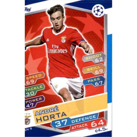 André Horta Benfica BEN9 Match Attax Champions 2016-17