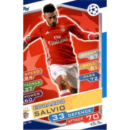 Eduardo Salvio Benfica BEN10 Match Attax Champions 2016-17