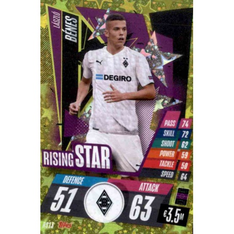 Laszlo Benes Rising Stars Borussia Monchengladbach RS13 Match Attax Champions International 2020-21