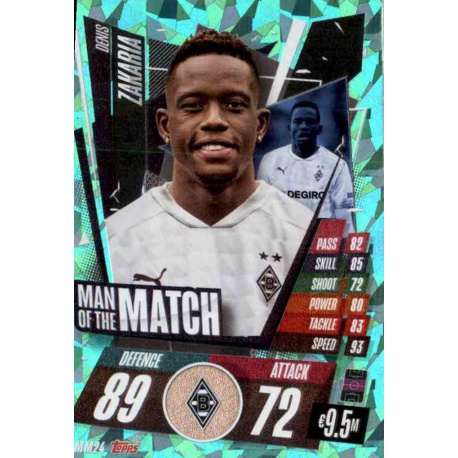 Denis Zakaria Man Of The Match Borussia Monchengladbach MM24 Match Attax Champions International 2020-21