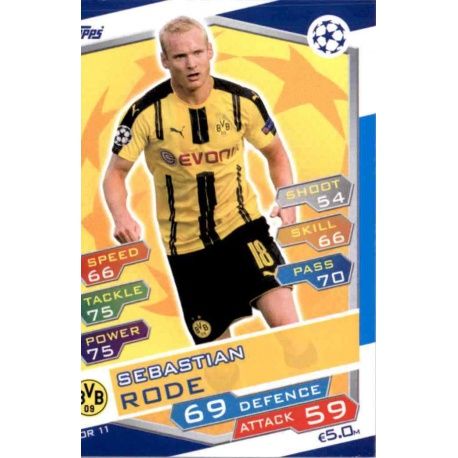 Sebastian Rode Borussia Dortmund DOR11 Match Attax Champions 2016-17