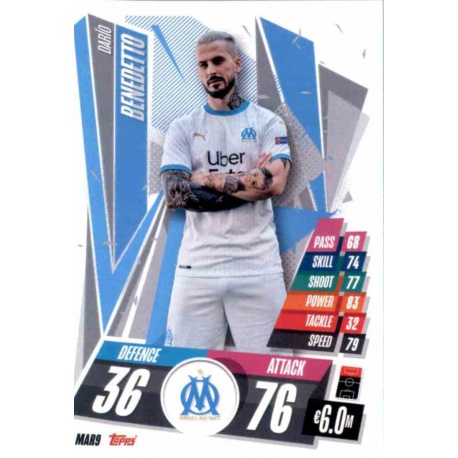 Dario Benedetto Olympique Marsella MAR9 Match Attax Champions International 2020-21