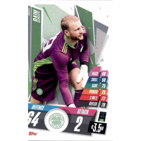 Scott Bain Celtic CEL9 Match Attax Champions International 2020-21