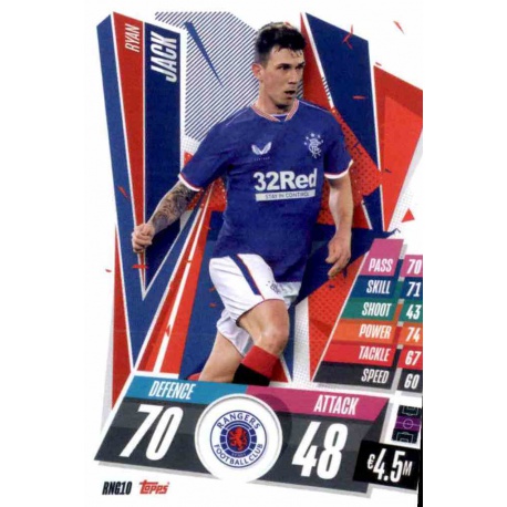 Ryan Jack Glasgow Rangers RAN10 Match Attax Champions International 2020-21