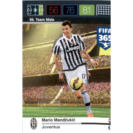 Mario Mandzukic Juventus 99 FIFA 365 Adrenalyn XL 2015-16