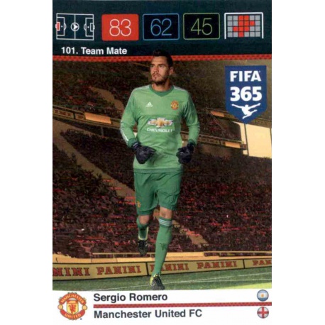 Sergio Romero Manchester United 101 FIFA 365 Adrenalyn XL 2015-16