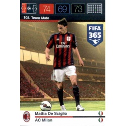 Mattia De Sciglio AC Milan 105 FIFA 365 Adrenalyn XL 2015-16