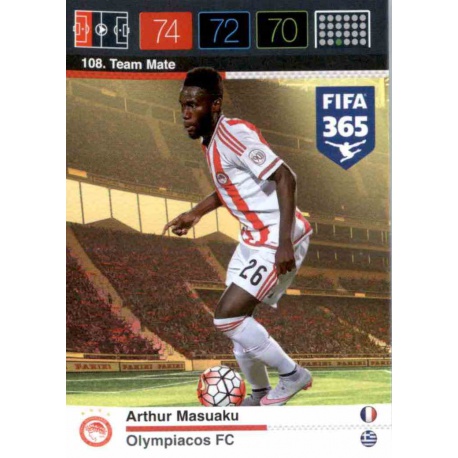 Arthur Masuaku Olympiacos FC 108 FIFA 365 Adrenalyn XL 2015-16