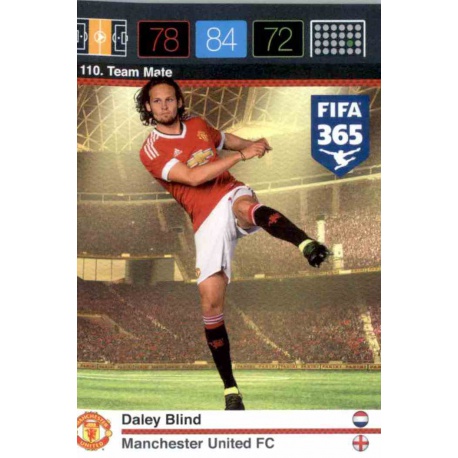 Daley Blind Manchester United 110 FIFA 365 Adrenalyn XL 2015-16