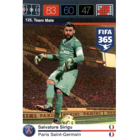 Salvatore Sirigu Paris Saint-Germain 125 FIFA 365 Adrenalyn XL 2015-16