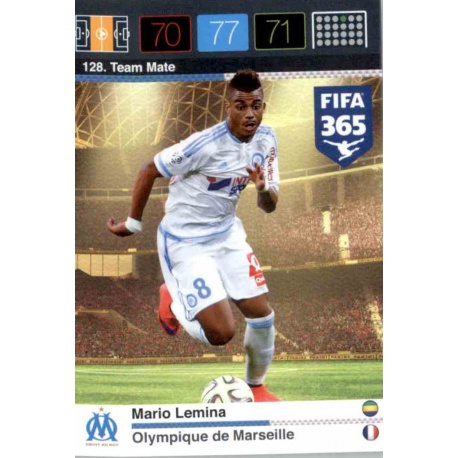 Mario Lemina Olympique Marseille 128 FIFA 365 Adrenalyn XL 2015-16