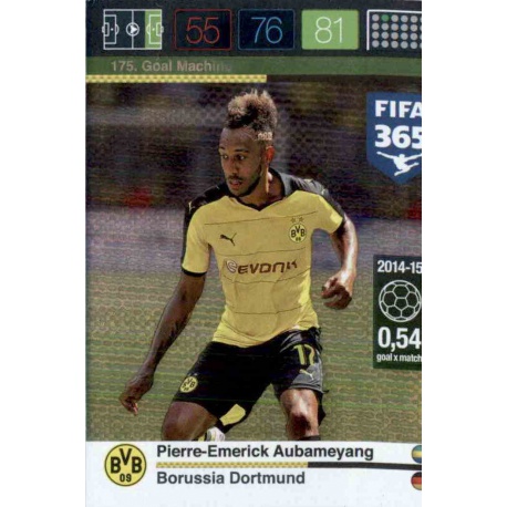 Pierre-Emerick Aubameyang Goal Machine Borussia Dortmund 175 FIFA 365 Adrenalyn XL 2015-16