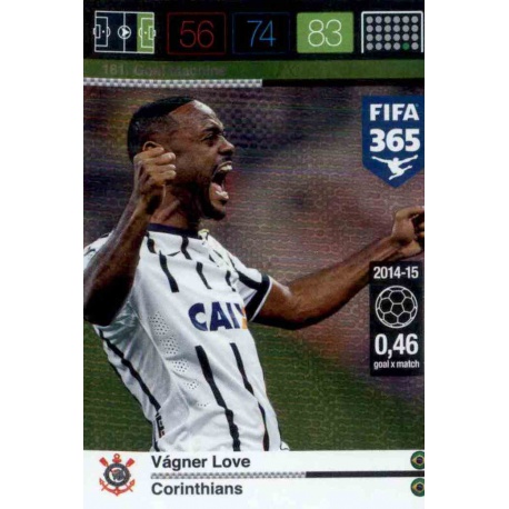 Vágner Love Goal Machine Corinthians 181 FIFA 365 Adrenalyn XL 2015-16