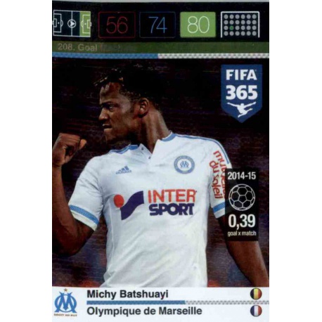 Michy Batshuayi Goal Machine Olympique Marseille 208 FIFA 365 Adrenalyn XL 2015-16