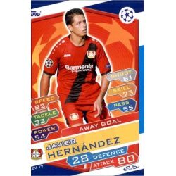 Javier Hernández Away Goal LEV17 Match Attax Champions 2016-17