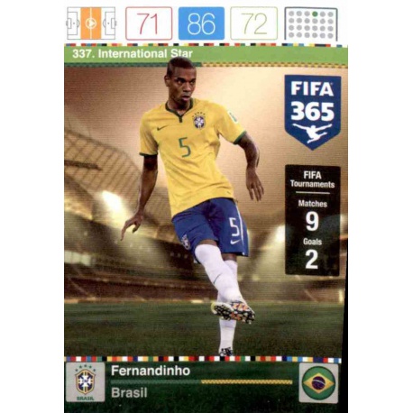 Fernandinho International Star Brasil 337 FIFA 365 Adrenalyn XL 2015-16