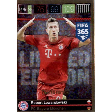 Robert Lewandowski 4 Limited Edition Bayern München FIFA 365 Adrenalyn XL 2015-16