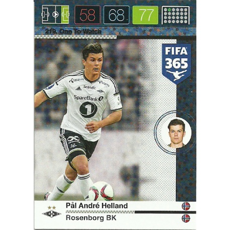 Pål André Helland One to Watch Rösenborg BK 219 FIFA 365 Adrenalyn XL 2015-16