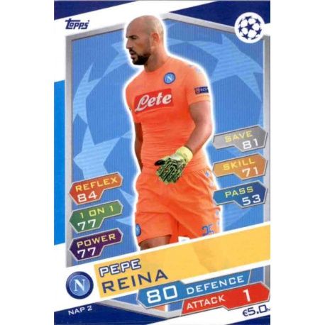 Pepe Reina SSC Napoli NAP2 Match Attax Champions 2016-17