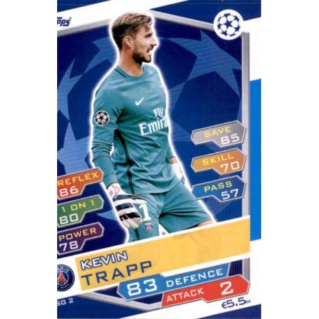 Kevin Trapp PSG PSG2 Match Attax Champions 2016-17