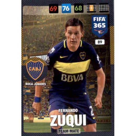 Fernando Zuqui Boca Juniors 89 FIFA 365 Adrenalyn XL 2017