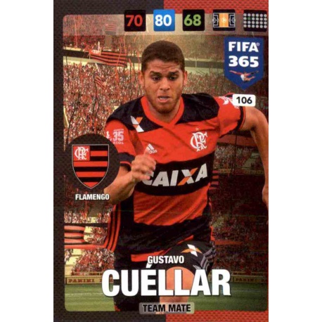 Gustavo Cuéllar Flamengo 106 FIFA 365 Adrenalyn XL 2017