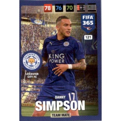 Danny Simpson Leicester City 121 FIFA 365 Adrenalyn XL 2017