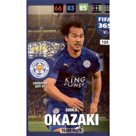 Shinji Okazaki Leicester City 125 FIFA 365 Adrenalyn XL 2017