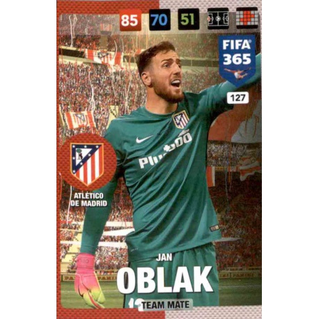 Jan Oblak Atletico Madrid 127 FIFA 365 Adrenalyn XL 2017