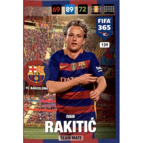 Ivan Rakitic Barcelona 139 FIFA 365 Adrenalyn XL 2017