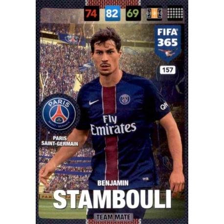 Benjamin Stambouli Paris Saint-Germain 157 FIFA 365 Adrenalyn XL 2017