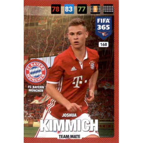 Joshua Kimmich Bayern Munchen 168 FIFA 365 Adrenalyn XL 2017