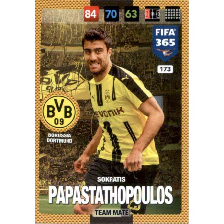 Sokratis Papastathopoulos Borussia Dortmund 173 FIFA 365 Adrenalyn XL 2017