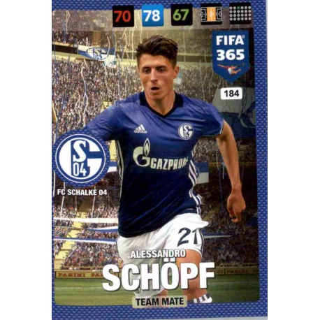 Alessandro Schopf FC Schalke 04 184 FIFA 365 Adrenalyn XL 2017