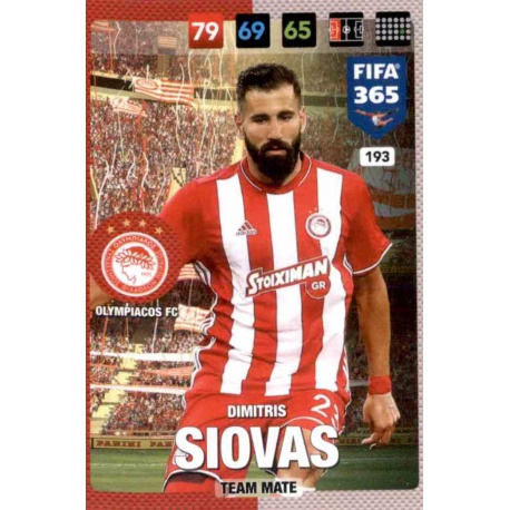 Dimitris Siovas Olympiacos 193 FIFA 365 Adrenalyn XL 2017