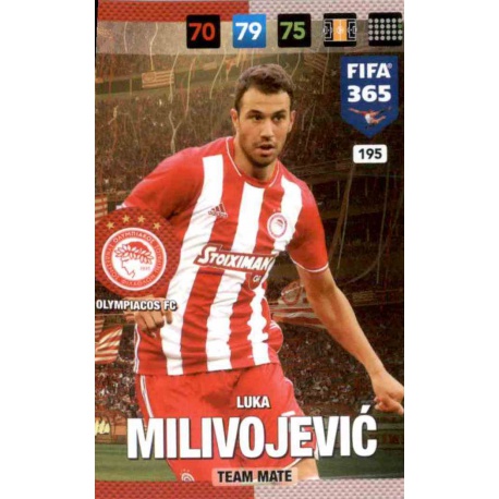 Luka Milivojević Olympiacos 195 FIFA 365 Adrenalyn XL 2017