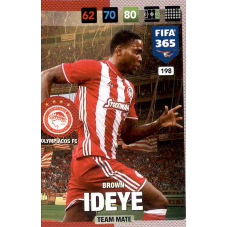 Brown Ideye Olympiacos 198 FIFA 365 Adrenalyn XL 2017