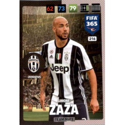 Simone Zaza Juventus 216 FIFA 365 Adrenalyn XL 2017