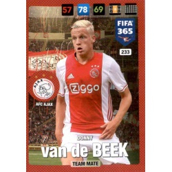 Donny van de Beek Ajax 233 FIFA 365 Adrenalyn XL 2017