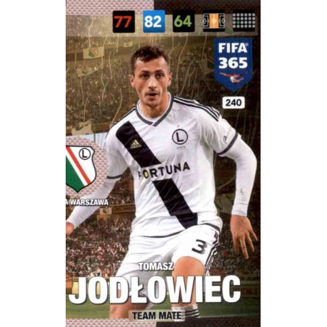 Tomasz Jodłowiec Legia Warszawa 240 FIFA 365 Adrenalyn XL 2017