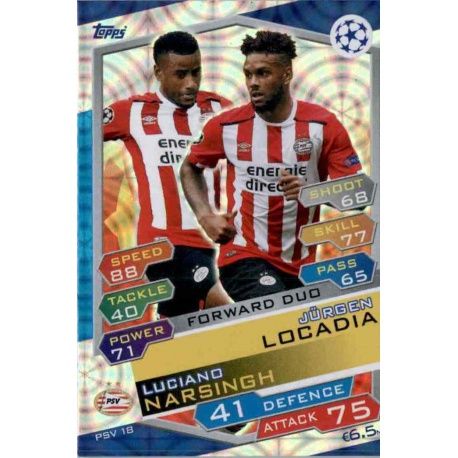 Jürgen Locadia - Luciano Narsingh Forward Duo PSV18 Match Attax Champions 2016-17