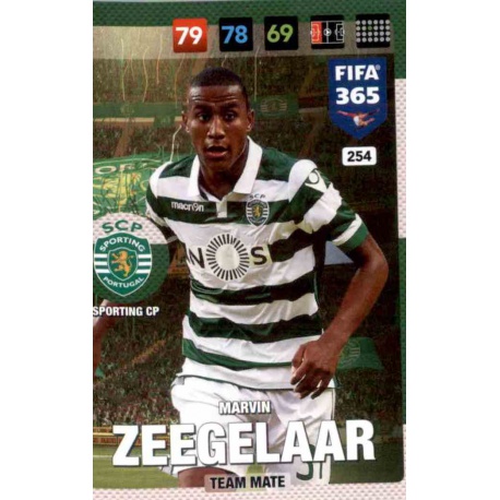 Marvin Zeegelaar Sporting Portugal 254 FIFA 365 Adrenalyn XL 2017