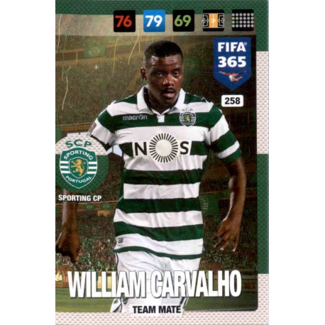 William Carvalho Sporting Portugal 258 FIFA 365 Adrenalyn XL 2017