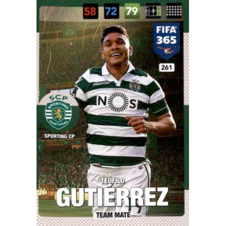 Teófilo Gutiérrez Sporting Portugal 261 FIFA 365 Adrenalyn XL 2017