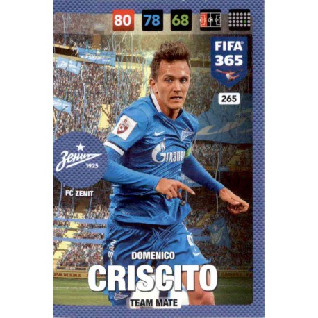 Domenico Criscito Zenit 265 FIFA 365 Adrenalyn XL 2017