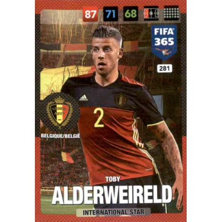 Toby Alderweireld Belgium 281 FIFA 365 Adrenalyn XL 2017