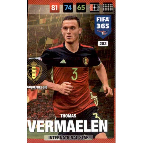 Thomas Vermaelen Belgium 282 FIFA 365 Adrenalyn XL 2017