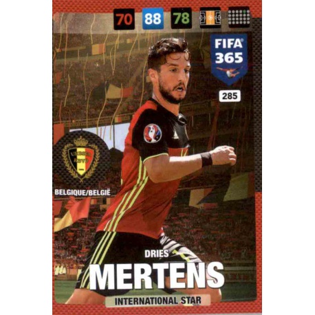 Dries Mertens Belgium 285 FIFA 365 Adrenalyn XL 2017