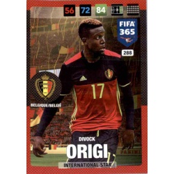 Divock Origi Belgium 288 FIFA 365 Adrenalyn XL 2017