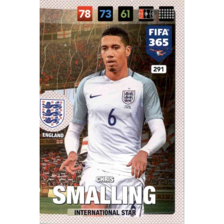 Chris Smalling England 291 FIFA 365 Adrenalyn XL 2017